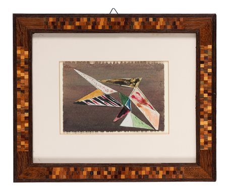 Anonimo Cubo-Futurista, Composizione. 1919-20 ca. Tempera, pennarelli e...