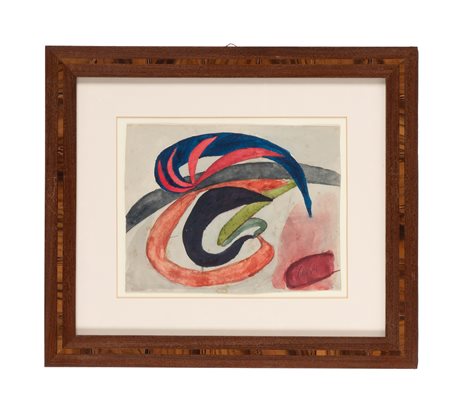 Rico Capri, Composizione. 1918-19 ca. Acquerello su carta. mm 175x220. Firma...