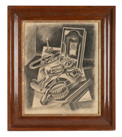 Fortunato Depero, I giocattoli di Giola. 1938. Matita e carboncino su carta....