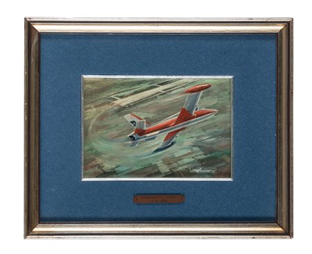 Amleto Fiore, Aeronautica Macchi. Seconda metà del XX secolo. Olio su...