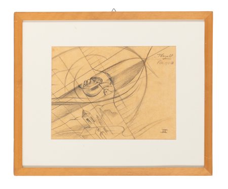 Thayaht [pseud. di Michahelles Ernesto], Aeropittura. 1933. Matita su velina...