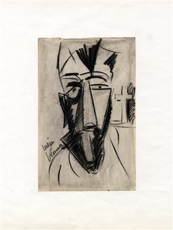 Lucio Venna Landsmann, Ritratto maschile. Carboncino su carta. mm 220x140....