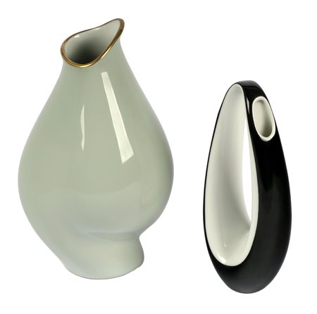 Fritz Heidenreich e Beate Kuhn, Lotto composto di 2 vasi Rosenthal. 1950-60....