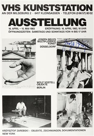Joseph Beuys, VHS Kunststation. Ausstellung. 16. April - 15. Mai 1983....