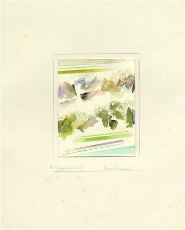 Riccardo Guarneri, Il canto del verde. Acquerello su cartoncino. mm 120x95....