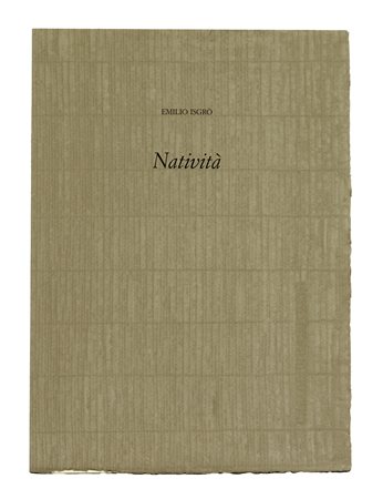 Emilio Isgrò, Natività. 1992. Serigrafia e collage su carta. mm 340x240....