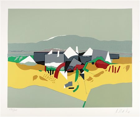 Karl Korab, Hausen an der Mur. 1988. Serigrafia. mm 375x480. Foglio: mm...