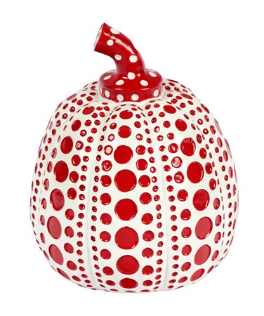 Yayoi Kusama [da], White and Red Pumpkin. 2015. Resina. cm 11x10x9. Copyright...