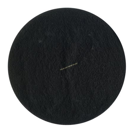 James Lee Byars, The black paper on art. 1982. Impressione dorata su velina...