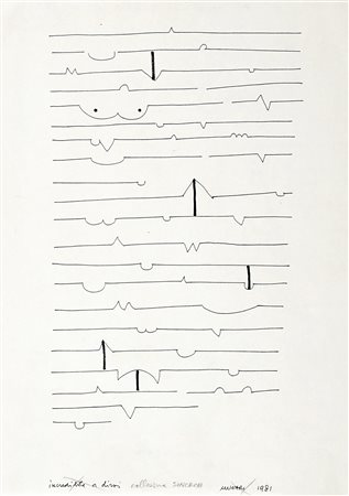 Bruno Munari, Incredibile a dirsi. 1981. Xerografia, penna e inchiostro di...