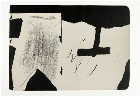 Antoni Tapies, Sin titulo. 1964. Litografia. mm 392x550. Foglio: mm 455x665....