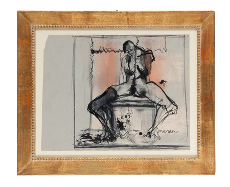 Alessandro Verd, Solitudine. Anni '90 del XX secolo. Tecnica mista su carta...