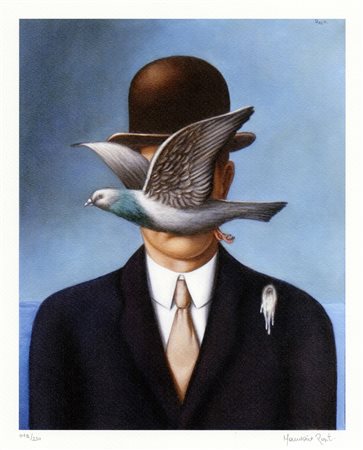 Maurizio Rapiti, La colomba è simbolo di pace, mentre il piccione? 2018....