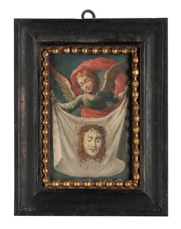 Autori vari, Testa di san Giovanni Battista / Angelo con il velo della...