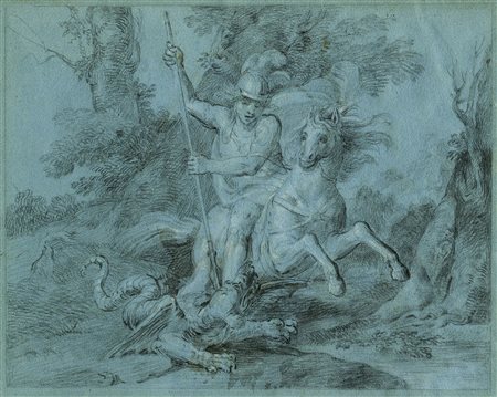 Autori vari, Lotto di quattro disegni. XVIII-XIX secolo 1) Giovanni Battista...