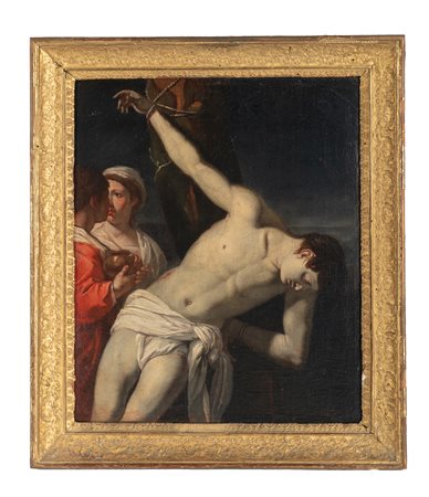 Angelo Caroselli [attribuito a], San Sebastiano e Sant'Irene. 1615-1652. Olio...