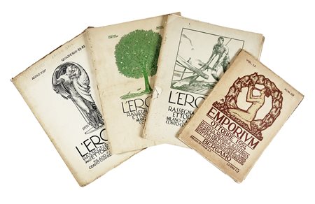 Autori vari, Lotto composto di 3 Eroiche e 1 volume di Emporivm. 1924-29....