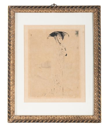 Fernand Khnopff, Des Grelots (Acconciatura con campanelle). 1905. Puntasecca....