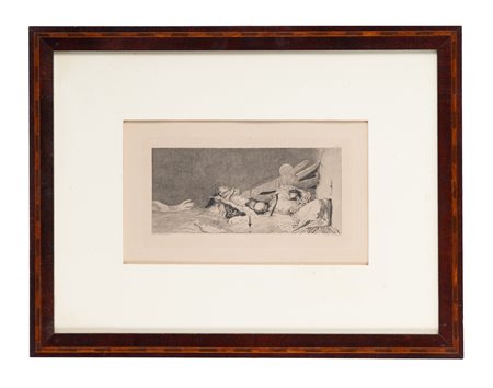 Max Klinger, Angste (Ansia) - dalla cartella Ein Handschuh, Opus VI tavola...