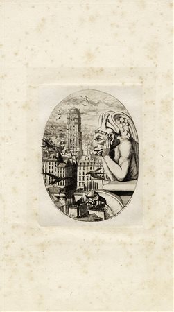 Charles Meryon, Le Stryge. 1853. Acquaforte. mm 165x123. Foglio: mm 457x322....