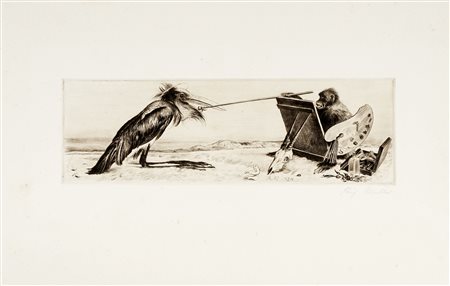 Richard Müller, Lotto composto di 3 incisioni. 1899-1924. 1) L'artista. 1924....