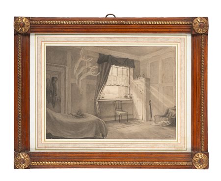 Anonimo dell'inizio del XX secolo, Scena simbolista. 1874. Matita su carta....