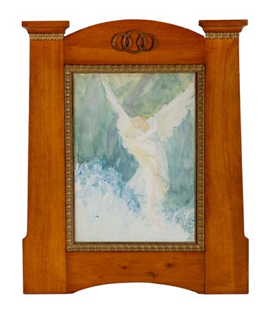 Anonimo dell'inizio del XX secolo, Il bacio. Acquerello su carta. mm 417x320....