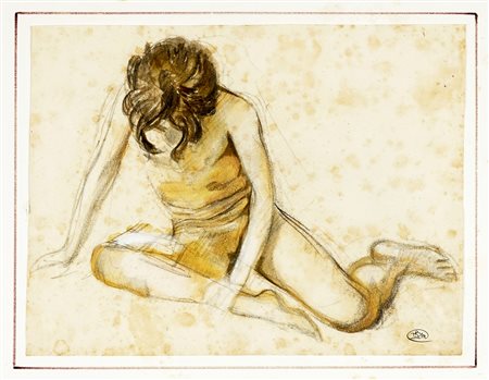 David Abraham Bueno de Mesquita, Lotto composto di 6 disegni. Matita,...