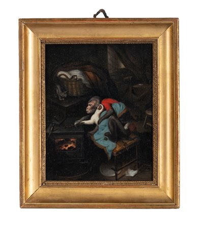 Edwin Henry Landseer [attribuito a], The cat's paw. 1824 ca. Olio su...