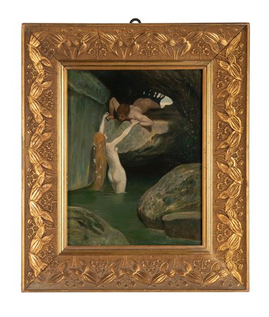 Maximilian Pirner [attribuito a], La ninfa. Fine del XIX secolo. Olio su...