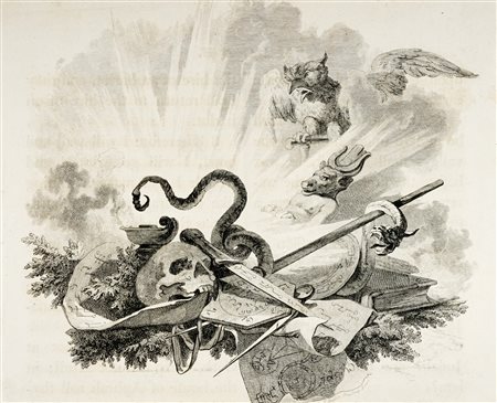 Autori vari, Lotto konvolut di 52 incisioni e disegni a tema simbolista....