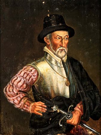 Scuola francese del XVII secolo Ritratto di Biagio di Montluc olio su tavola...