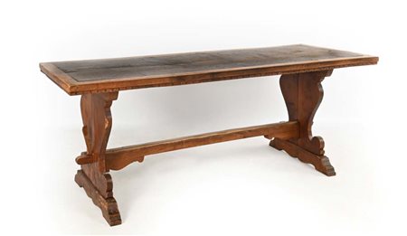 Grande tavolo fratino composto con legni antichi, XVII/XIX secolo cm...
