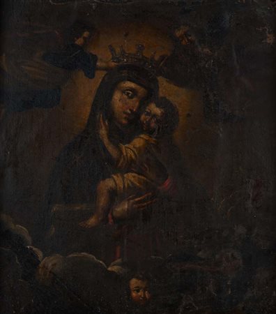 Pittore della fine del XVIII secolo Incoronazione della Madonna col Bambino...