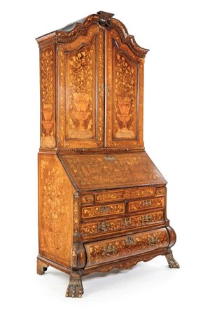 Trumeau in legno intarsiato, Olanda, seconda metà del XVIII secolo cm...