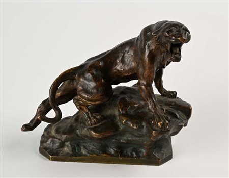 Thomas François Cartier Francia 1879 - Saint-Vallier 1936 Pantera ruggente...