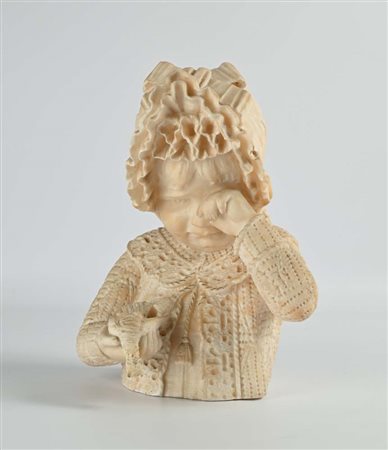 Scultore italiano, fine del XIX secolo Scultura in alabastro raffigurante una...