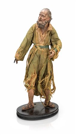 Figura di San Giuseppe, Napoli, inizi del XIX secolo cm 40x18x12,5 costruito...