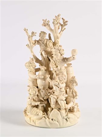 Gruppo in maiolica bianca, manifattura di Antonio Agostinelli, Nove di...