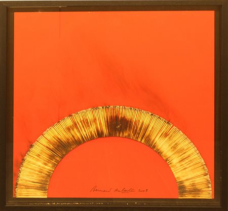 BERNARD AUBERTIN, "Dessin de Feu sur table rouge", 2008