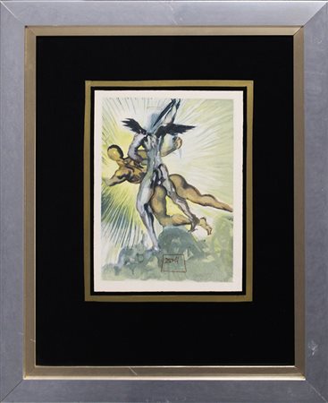 SALVADOR DALI', "DIVINA COMMEDIA-I GUARDIANI DELLA VALLETTA DEI PRINCIPI" (PURGATORIO), 1974