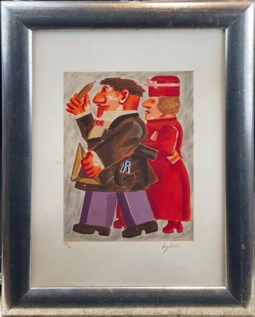 Franz Borghese "Senza titolo" 
litografia a colori
cm 39x29
firmata e numerata 8