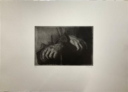 Andrea Boyer "Senza titolo" 1993
puntasecca
(lastra cm 22x32; foglio cm 50x69,5)