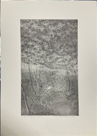 Federica Galli "Sonata per violino" 1962
acquaforte
(lastra cm 49,5x30; foglio c