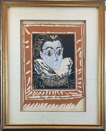 Pablo Picasso (After)
"La Dame à la Collerette (Portrait de Jacqueline à la Fra