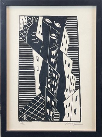 Leopold Survage "La Statue" 1919
xilografia
cm 28x20,5
firmata e numerata 47/60