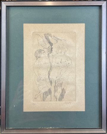 Bruno Saetti "Senza titolo" 
acquaforte
cm 24,5x17,5
firmato e numerato 26/50 in