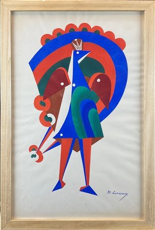 MIKHAIL LARIONOV "Un paon (costume mécanique)" 1919
pochoir
cm 49x31,8
Dal portf