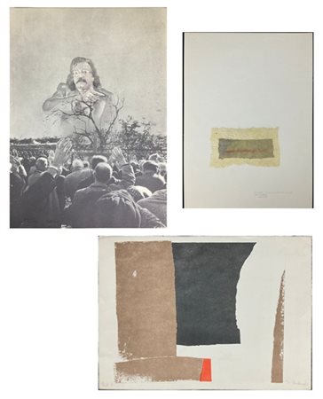 Lotto composto da due litografie rispettivamente di William Xerra e Italo Valen