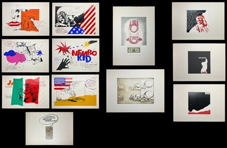 Lotto composto da due cartelle con grafiche di Gian Butturini dal titolo "Under